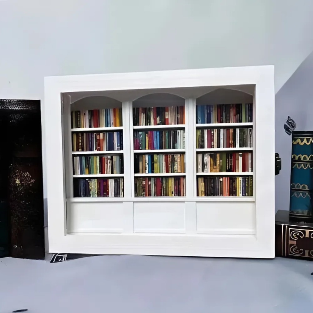 Original Anxiety Bookshelf – 200+ Mini Books for Stress Relief & Decor