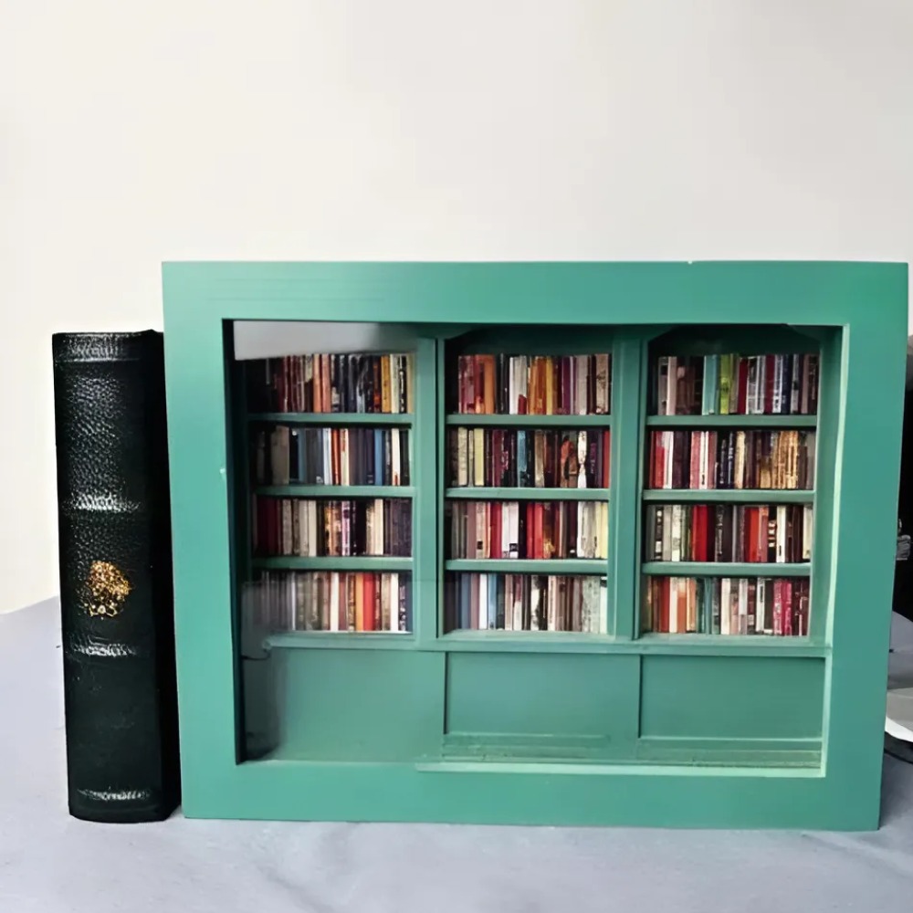 Original Anxiety Bookshelf – 200+ Mini Books for Stress Relief & Decor